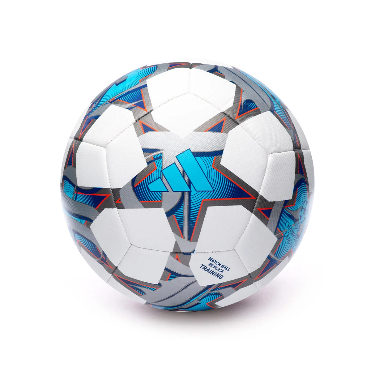 Balón adidas Champions League Club 2023-2024 Bright cyan-Dark purple-Silver  met - Fútbol Emotion